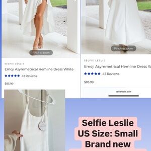 Selfie Leslie White Asymmetrical Dress